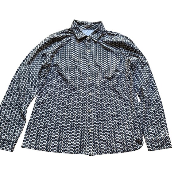 J.McLaughlin Size L Multi Geo Mod Catalina Cloth Long Sleeve Button-Up Shirt - Picture 1 of 16